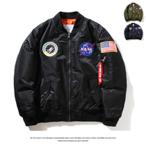 Clara Lee co-branded jacket thickened jacket Autumn Air Force ma1 bomber jacket Baseball suit mens cotton jacket