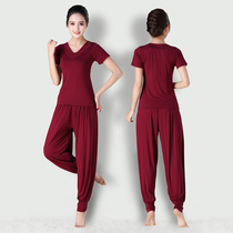 Yoga Conserved Women Summer Modale Body Display Slim Professional High-end Square Dance Sports Fashion Speed Dry Fitness Suit
