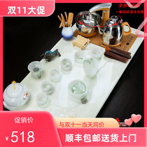 Kung Fu new home modern office simple whole stone tea tray light luxury fully automatic one European-style tea table