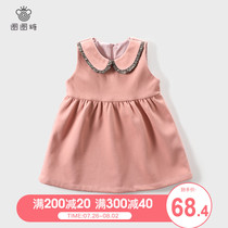 Circle Sugar Girl Dress Autumn and winter Childrens skirt Western style baby baby wool skirt Little girl sundress