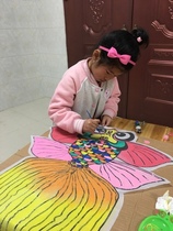 diy kite childrens hand-painted painting teaching material package kindergarten blank color self-made line draft
