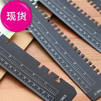 a7a6a5b5a4 Loose-leaf bookmark ruler black transparent color◆New ◆ Ruler bookmark index search points