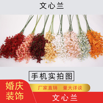 Wedding Wenxin orchid simulation flower dancing orchid red cherry blossom decoration arrangement~Scene flower hotel wedding silk flower~