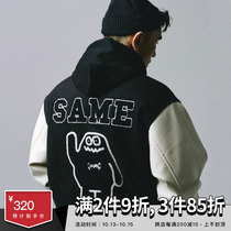 SAMESAME21AW Mascot Embroidery Plus Cotton Baseball Clothes Coats Loose Casual Loose Jacket Cotton Clothes