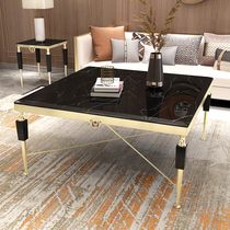 Fancy light extravaganza not embroidered with steel tea table guest hall furniture rear modern tea table harbor wind furniture