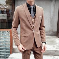 New Vertical Striped Suit Mens Summer Youth Leisure Single West Plus Big Code Jacket Mens Clothing Slim Fit Jacket