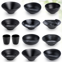 Black Melamine Large Bowl Soup Bowl Noodle Bowl Commercial Han Style Lanoodle Rice Noodles Spicy hot plastic bowls Noodle Gallery Special