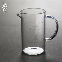 Nine tuteo handmade coffee glass sharing pot Heat resistant hand blown coffee with glass sharing pot scales