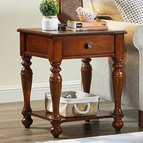 American corner several solid wood sofa side European side table rack small square table corner cabinet side cabinet bedside table small table