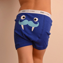 American Zoocchini Childrens baby boy flat corner briefs 3 strips of infant four-corner shorts 2-6 years old