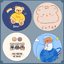 Mouse pad round small number simple Joins wind girls office portable upholstered computer wrist cushion thickened lock edge cartoon cute home learning anti-dirty male electric race game mat non-slip