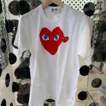 Japanese counter Kawakubo Ling CDG PLAY Red Heart blue eye short sleeve T-shirt men and women