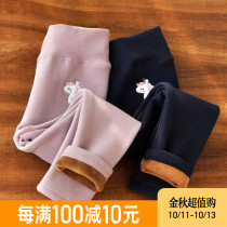 (Broken code clearance) children thick warm pants female girl thin velvet leggings baby winter cotton long pants