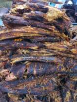 Dehong specialty pork dry hand-torn dry hand-dried pork dry fire-roasted charcoal roast pork small hammer dry 250g