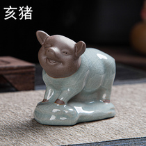 Ceramic twelve Zodiac Zodiac genus tea pet ornaments Lucky Piggy can be opened tea table tea table tea tray tea ceremony accessories