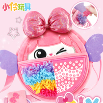 Little Lingling toy Official store DIY cloth Loving Care House Handmade Satchel Creative Holding Pillow Girl Doll Dolls