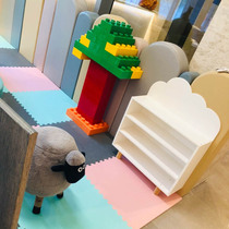 ins Children Storage Rack Cartoon Style Storage Rack Simple Kids Wardrobe Wooden Assembly Baby Wardrobe Shoe Cabinet