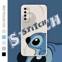 Huawei nova7 mobile phone shell anti-fall full package lens nova7pro liquid silicone gel soft shell straight side personality creative tide card nova7se suitable for ultra slim male and female new net red ins wind