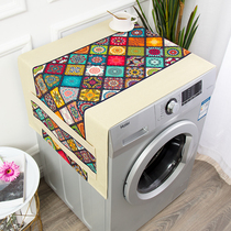 Balcony Sun Protection Roller Washing Machine Cover Cloth Fridge Dust Protection Hood Containing Pocket Waterproof Cotton Hemp Cloth