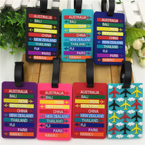 Luggage luggage tag listing simple creative boarding consignment business anti-lost suitcase tag bag pendant