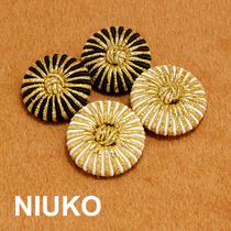NIUKO handmade coat custom buttons Elegant gold buttons Autumn and winter luxury buttons high-end large buttons accessories buttons
