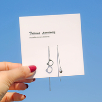 925 sterling silver earrings simple cute cat tassel Bell ear female long earrings Korea fresh ear gift