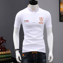 Men POLO short sleeve T-shirt summer wear thin cotton embroidery lapel collar shirt top trend mens half sleeve Paul shirt