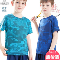 Boys  sports suit summer thin childrens clothes 2021 new mesh short-sleeved big boy boys handsome tennis clothes