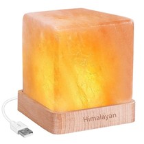 Salt lamp Himalayan Crystal salt lamp Creative fashion Bedroom study Rechargeable night light USB Universal