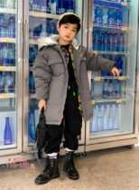 k K brand childrens clothing boy in 2022 autumn and winter new two pieces of pieces of plume 2110