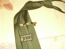 90s 87-style tie eight-seven-style lined tie military green twill soft genuine veteran collection Memorial