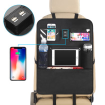 Car seat back storage bag Hanging bag Car supplies 4USB charging multi-function rear seat back storage bag