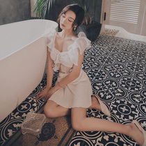 Swimsuit female Conservative split fairy fan 2021 New Korean ins Wind belly slim Lotus Lotus Hot Spring swimsuit