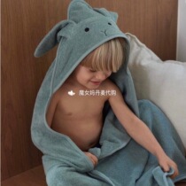 10% off large spot Danish Liewood baby baby organic cotton cartoon animal hooded cloak bath towel