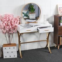 Nordic modern simple dresser Small apartment table European mini princess Wrought iron assembly simple makeup table
