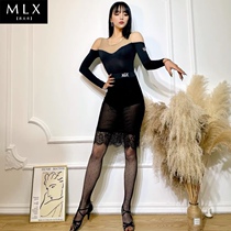 Jacks New GB Dancing Body Clothing Clothing Latin Dance Adult Women's Long Sleeve Jacket Mesh Sexy