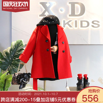 Clearance 2 Do not return 2018 winter wear big brand new womens suit lapel double-breasted lace double-sided cashmere