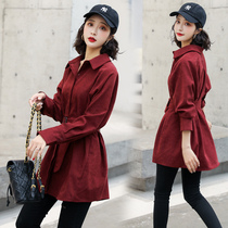 Early Autumn Shirt Woman 2021 Chunqiu Ji New Temperament Slim Design Sense of Aging Port Wind Casual Linen Jacket Women Coats