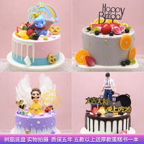 Simulation cake model 2020 new creative popular children Cartoon Net red plastic cake sample window display
