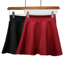 Spring and Autumn A- shaped skirt mid-waist black base half-body skirt Joker anti-loose skirt womens large size sailor dance skirt
