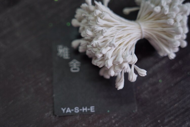 Japanese imported cloves pistachios embroidered ball with flowers hearts and flowers DIY handmade dyed bouquet materials