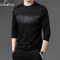 Paul flagship store Official necropolis Male 2022 Spring round collar Undershirt Youth Business Streak Long Sleeve T-Shirt Man