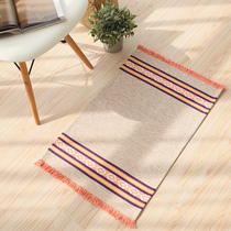 Cotton thread woven household door mat doormat Bedside mat Bedroom kitchen door suction bathroom non-slip mat