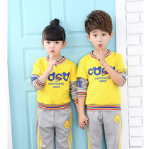 coco kindergarten garden clothes spring autumn clothing children pure cotton yellow sports class clothes elementary school uniforms two suits