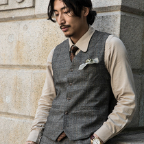 SOARIN Independent vintage PLAID suit vest Mens British CASUAL SUIT VEST vest Business dress