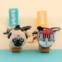 Couple cartoon keychain 2021 new pendant doll trinkets female simple atmospheric key chain ins wind