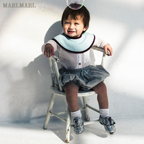 MARLMARL baby dining bib 360 degree rotating saliva towel baby eating bib macaron05