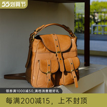 New color high-end player into italian origin old brand native oil wax cow leather double single shoulder handbag