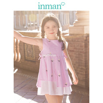 Inman Boy Dress Clear Barn Girl Summer Clothes 2022 Sleeveless Skirt Cute Vest Skirt Comfort Splicing Girls Dress