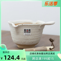 Kookugawa Machi House Japan Original Clothing Imported Vanguo Burn Pure Handmade Pottery Grinding Sesame Chili Bowl Wood Stick Small Bowl